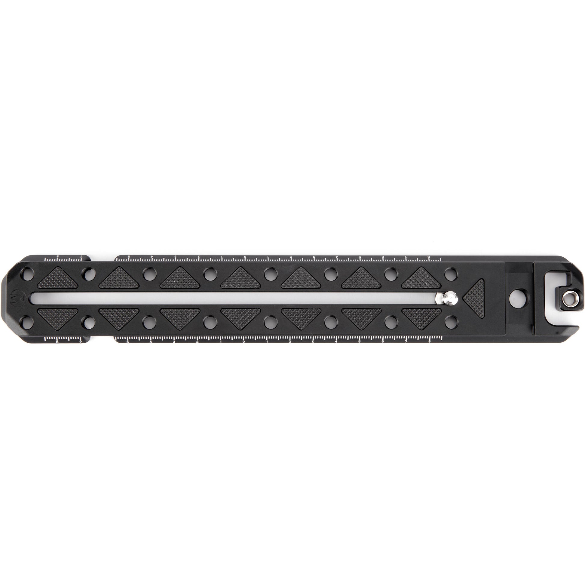 3 Legged Thing 250mm Ultra Plate in darkness finish with multiple mounting points for cameras and accessories.