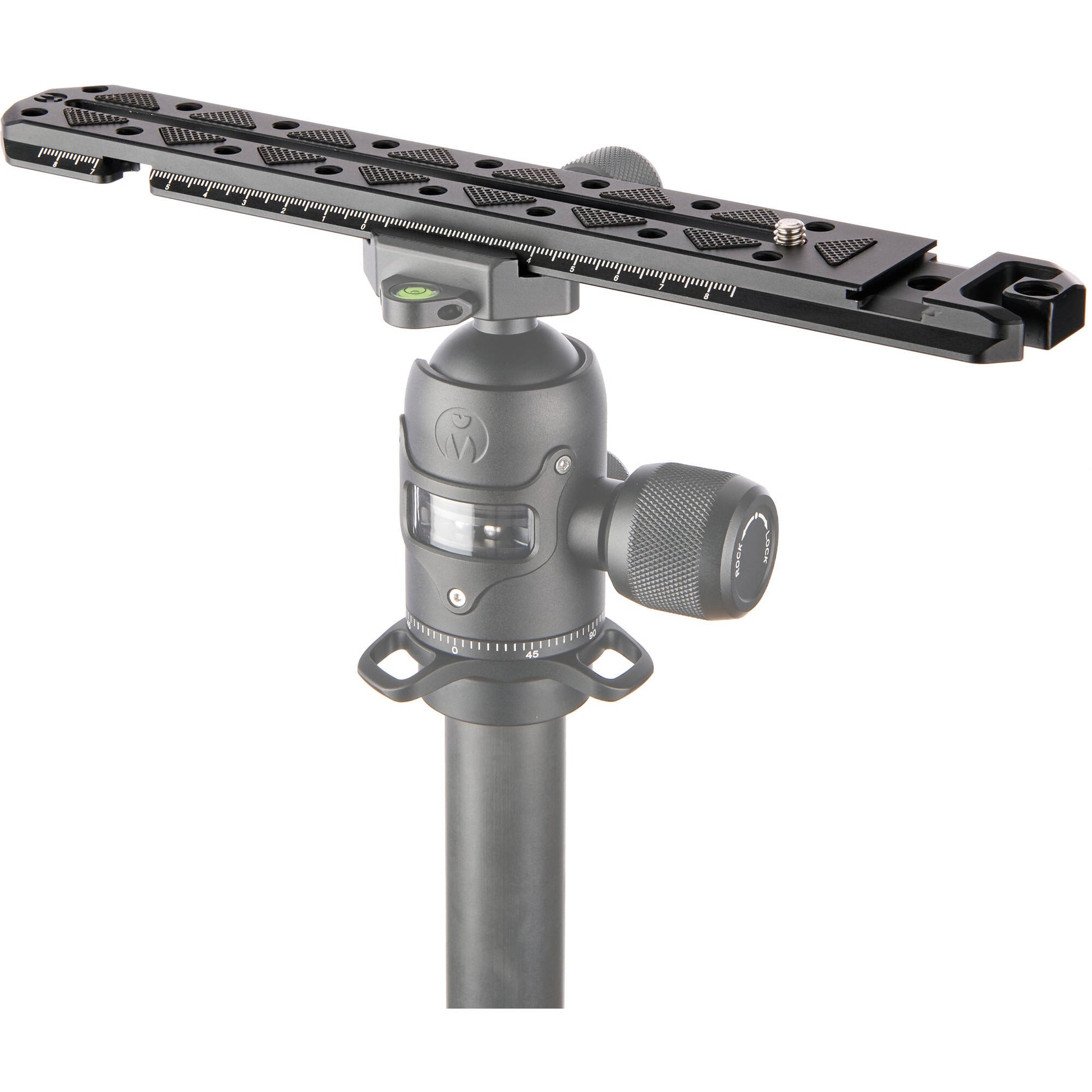 3 Legged Thing 250mm Ultra Plate in darkness finish with multiple mounting points for cameras and accessories.