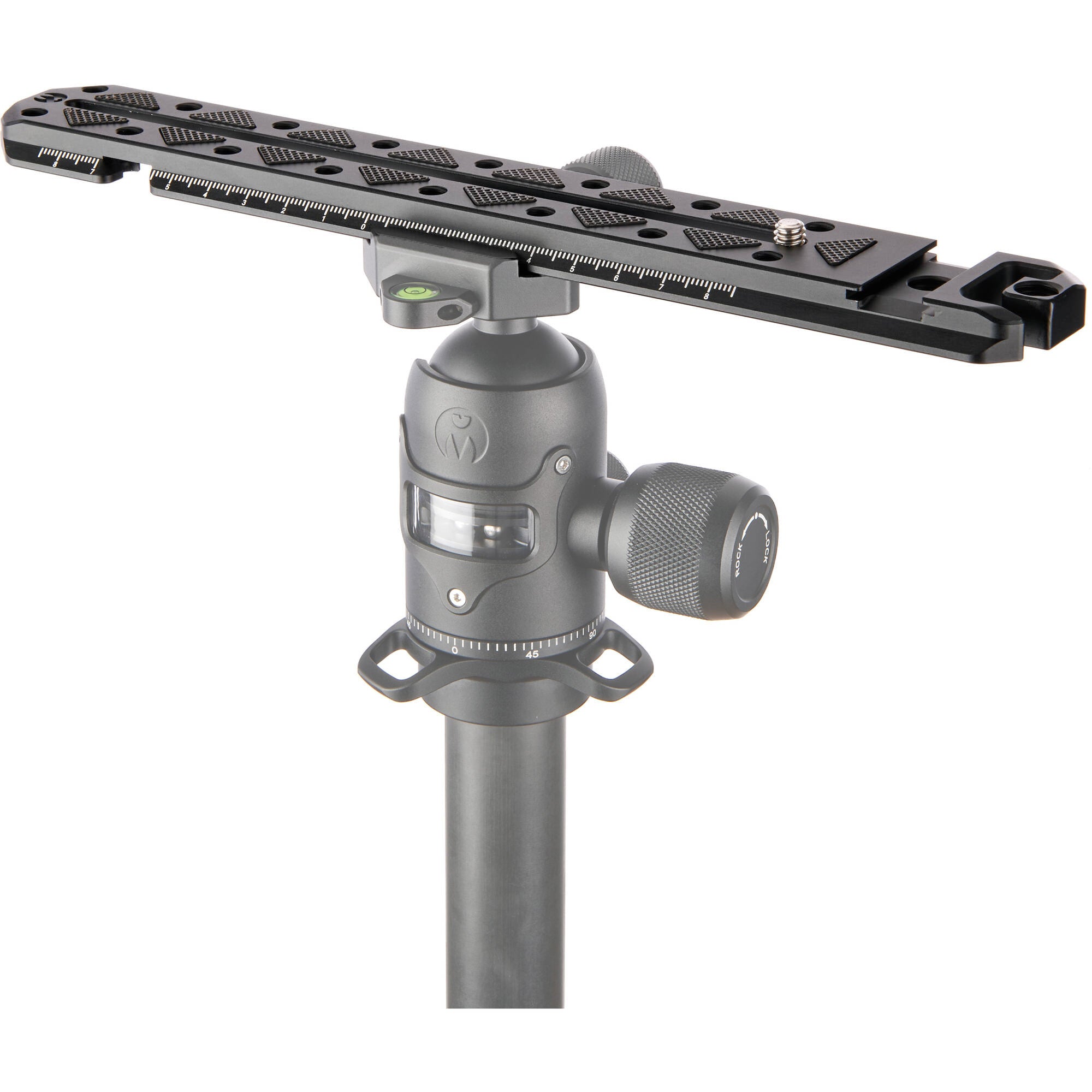 3 Legged Thing 250mm Ultra Plate in darkness finish with multiple mounting points for cameras and accessories.