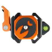 3 Legged Thing Universal Lever Clamp with quick-release plate – a versatile, secure mounting solution for tripods and heads, compatible with Arca-Swiss systems.