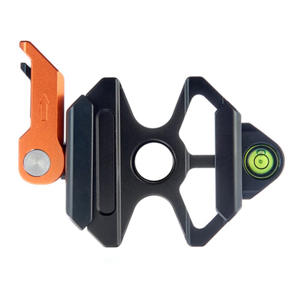 3 Legged Thing Universal Lever Clamp with quick-release plate – a versatile, secure mounting solution for tripods and heads, compatible with Arca-Swiss systems.