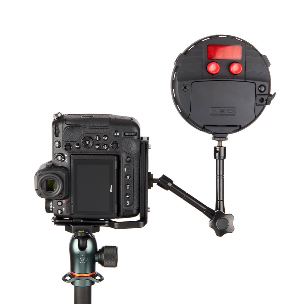 3 Legged Thing Zaara black L-Bracket custom-designed for Nikon Z9 with Arca-Swiss compatibility.