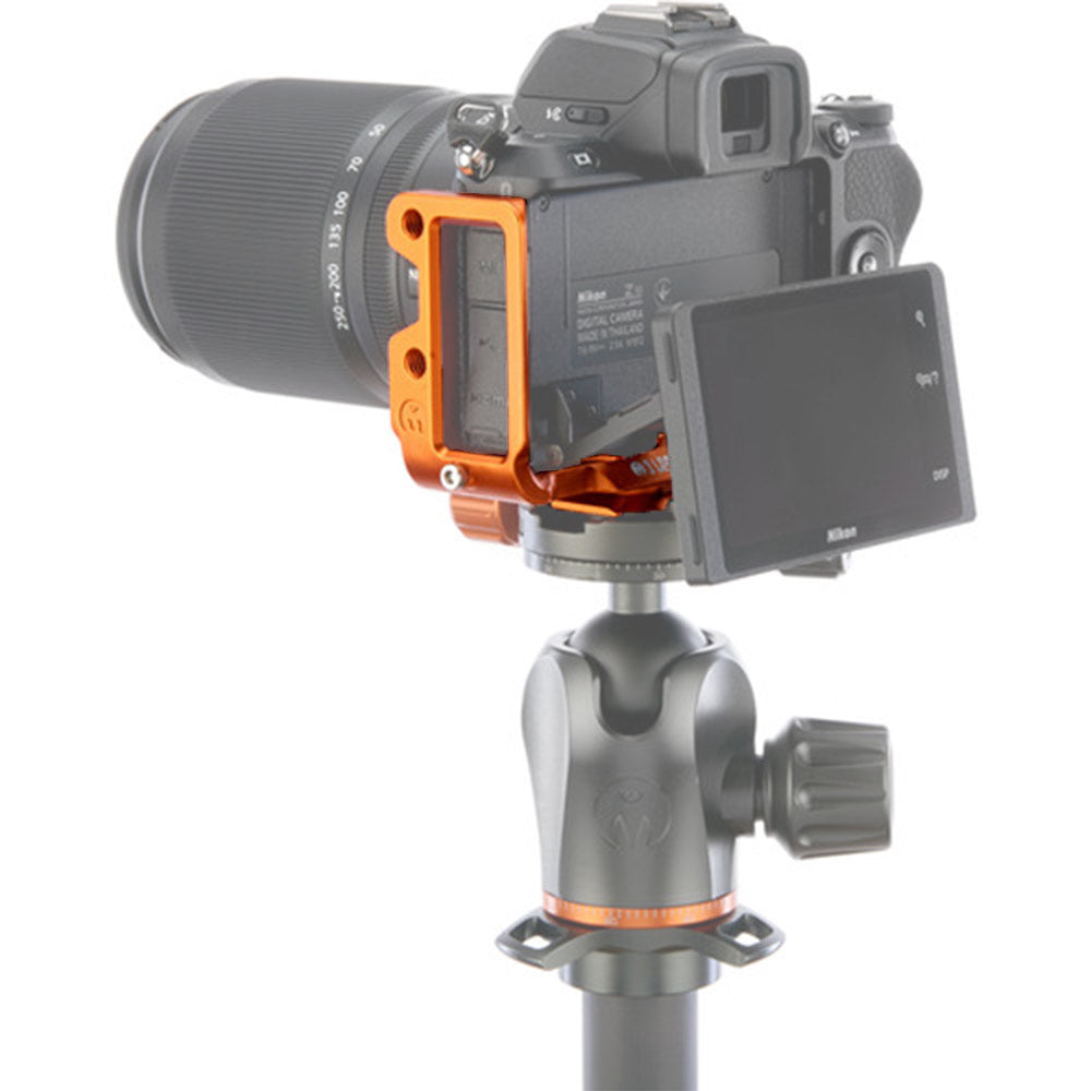 3 Legged Thing Zayla PD L-Bracket for Nikon Z50 with Arca-Swiss and Peak Design Capture v3 compatibility.