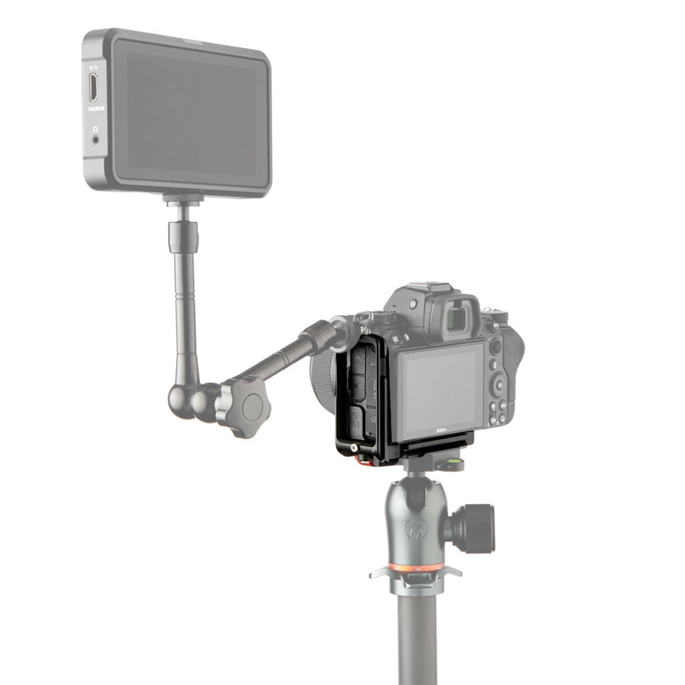 3 Legged Thing Zelda L-Bracket for Nikon Z-series cameras in grey with Arca-Swiss compatibility.