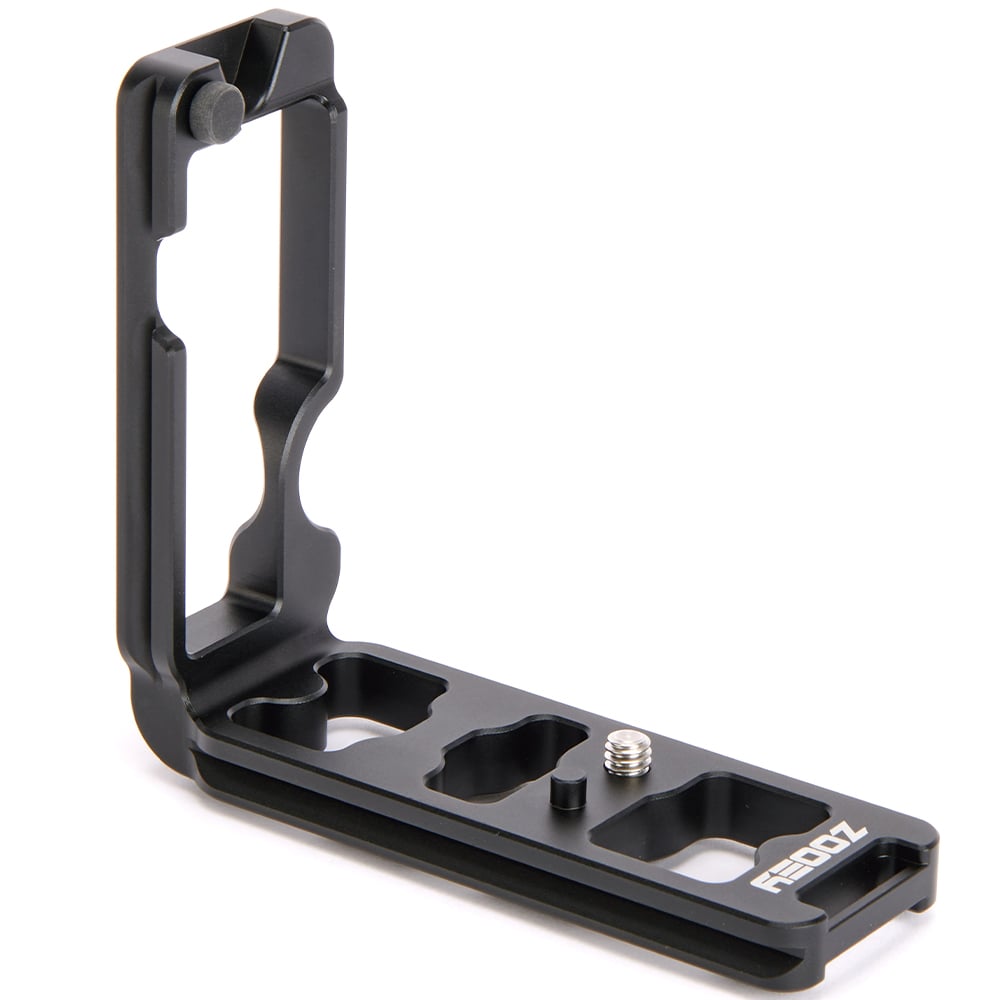3 Legged Thing Zooey L-Bracket designed for Nikon Z8 mirrorless camera with Arca-Swiss compatibility.