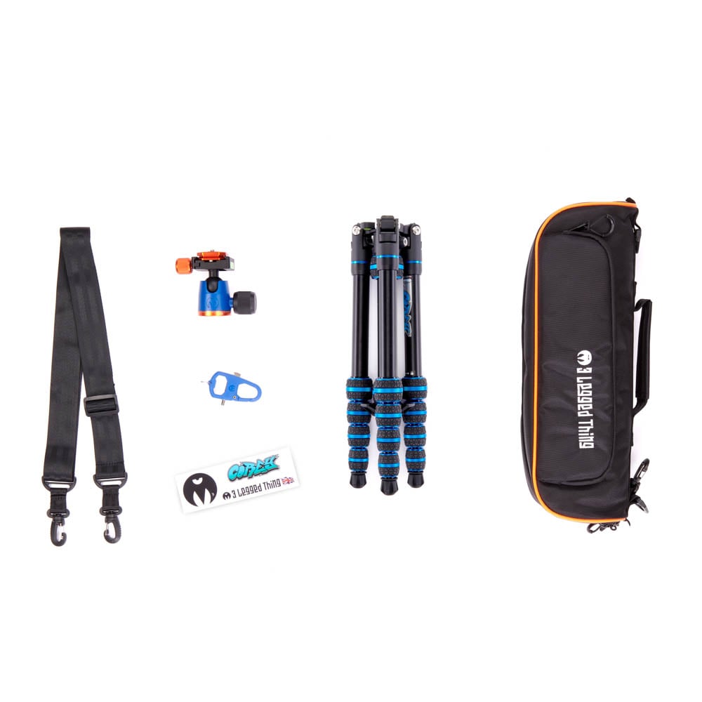 3 Legged Thing Punks Corey 2.0 tripod with AirHed Neo 2.0 Ball Head, compact and portable support for photography and travel.