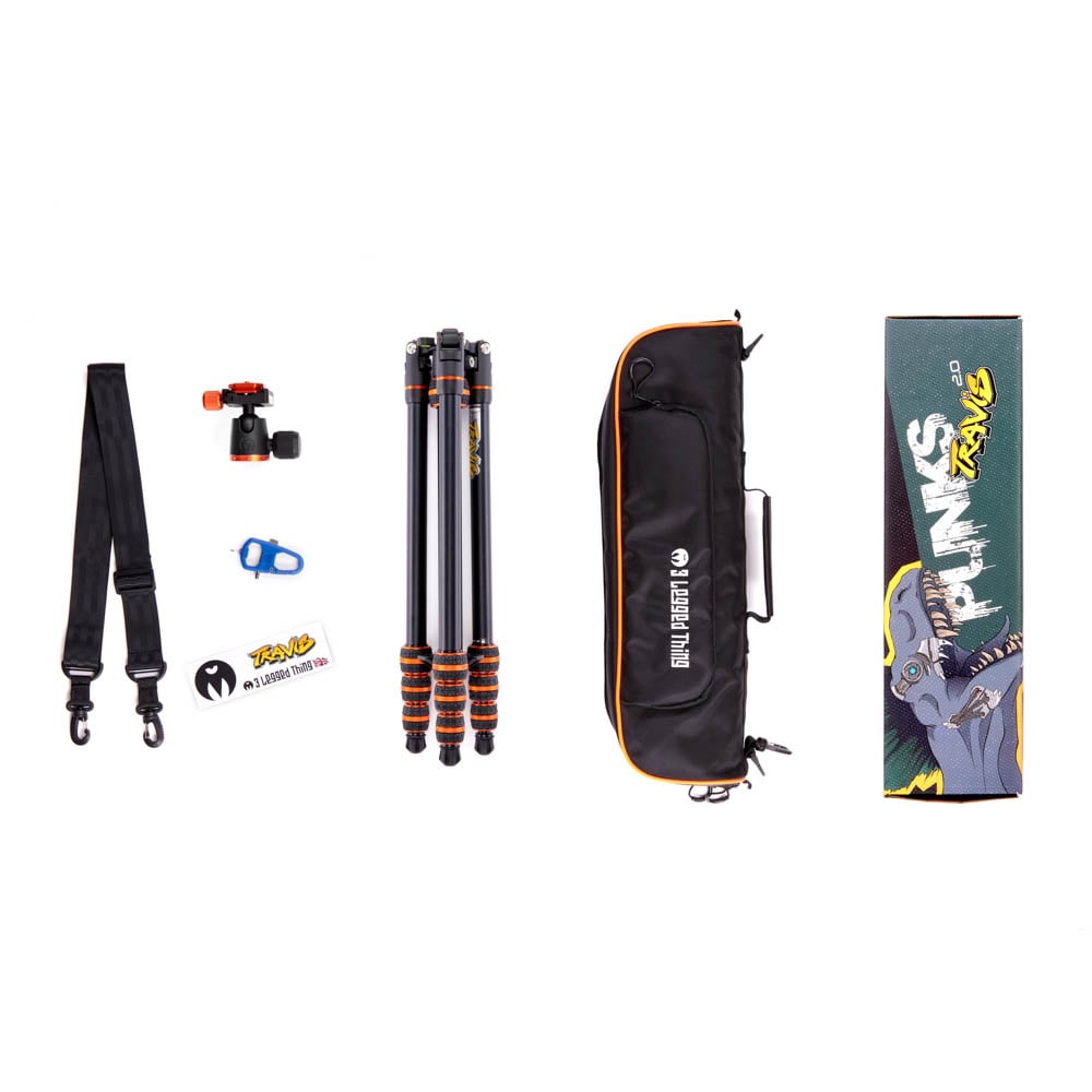3 Legged Thing Punks Travis 2.0 tripod with AirHed Neo 2.0 Ball Head, durable all-round support for photography and video.