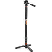 3 Legged Thing Trent Monopod Superkit in grey with interchangeable tripod footwear for professional stability.