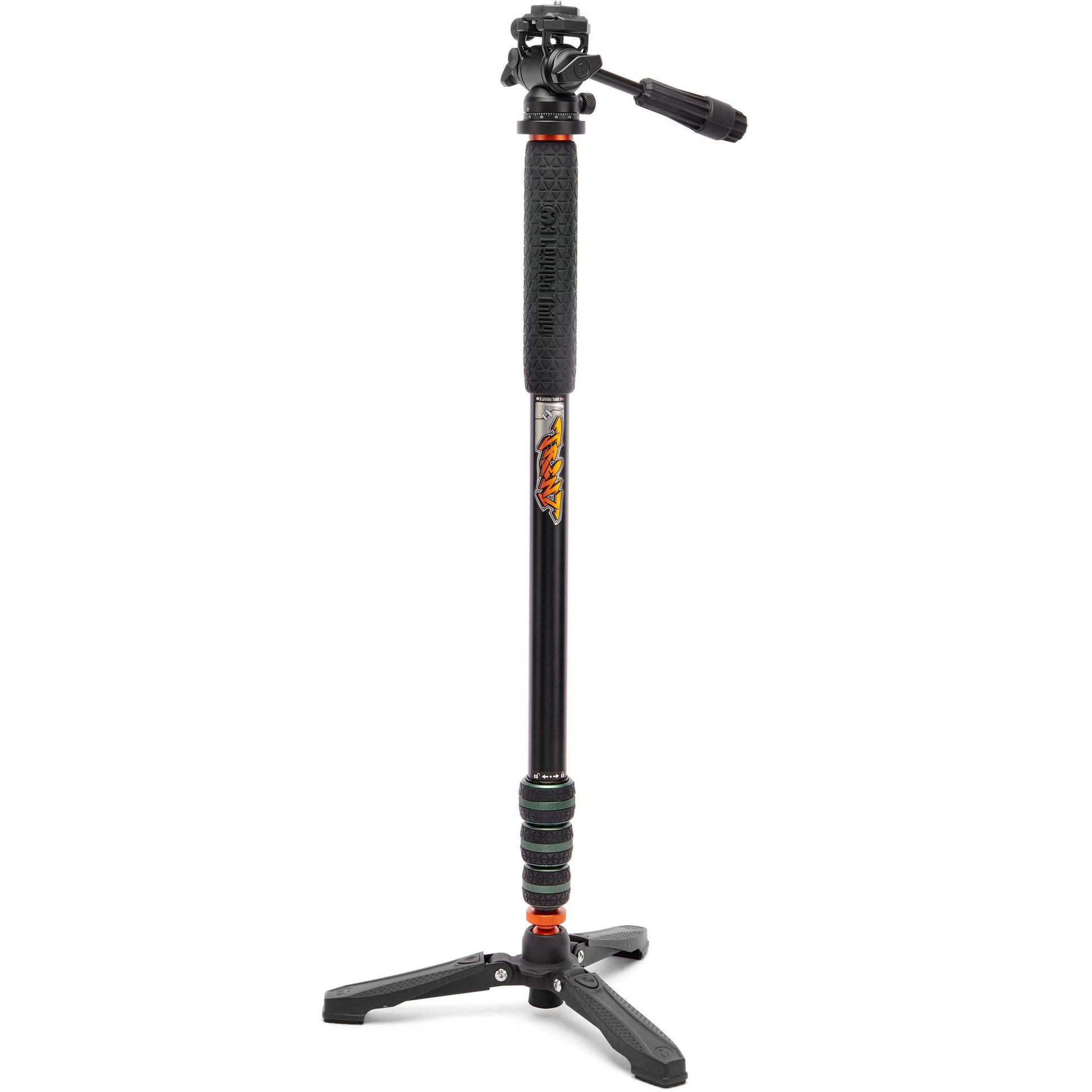 3 Legged Thing Trent Monopod Superkit in grey with interchangeable tripod footwear for professional stability.