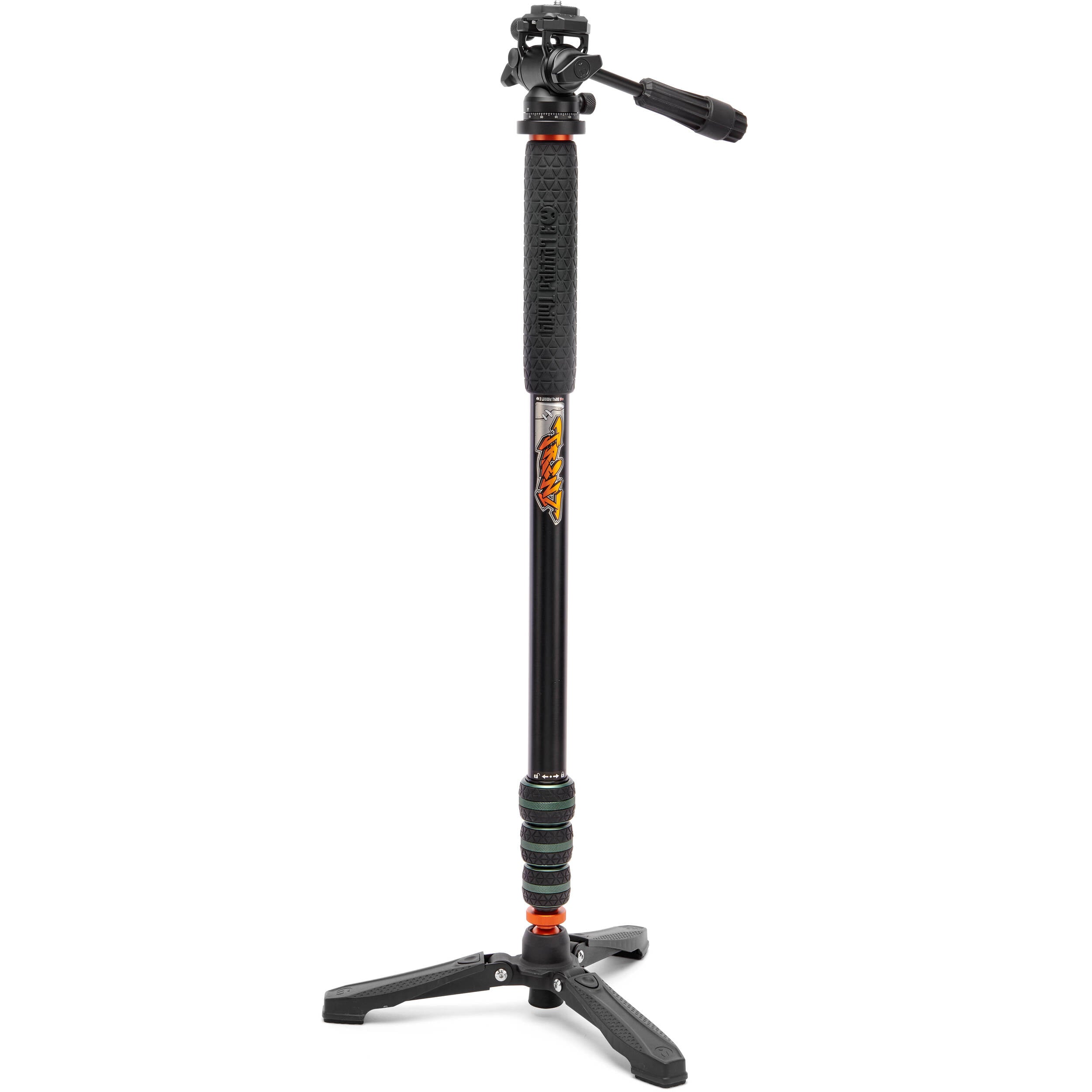 3 Legged Thing Trent Monopod Superkit in grey with interchangeable tripod footwear for professional stability.
