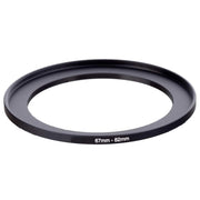 The durable 82-67mm Step Ring is a step-down ring permitting the use of 82mm threaded filters on a 67mm threaded lens. 