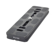 Benro PU-120 Quick Release Plate, 120mm aluminium Arca-type plate for secure camera mounting.
