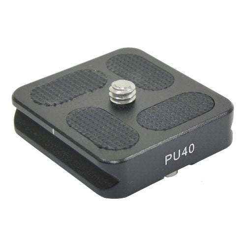 Benro PU-40 Quick Release Plate, compact 40mm Arca-type plate for secure camera mounting.