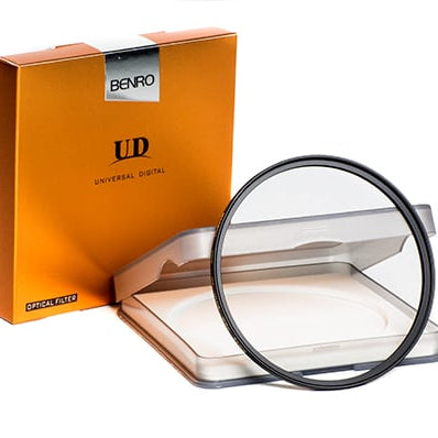 Benro UD UV Filter – ultra-clear optical glass filter that reduces ultraviolet light and haze, offering lens protection without affecting image quality.
