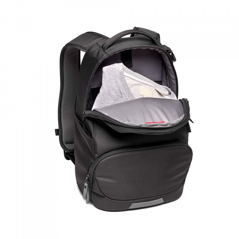 Manfrotto Advanced Active Backpack III for camera, lenses, 14" laptop, with padded protection and water-resistant design.