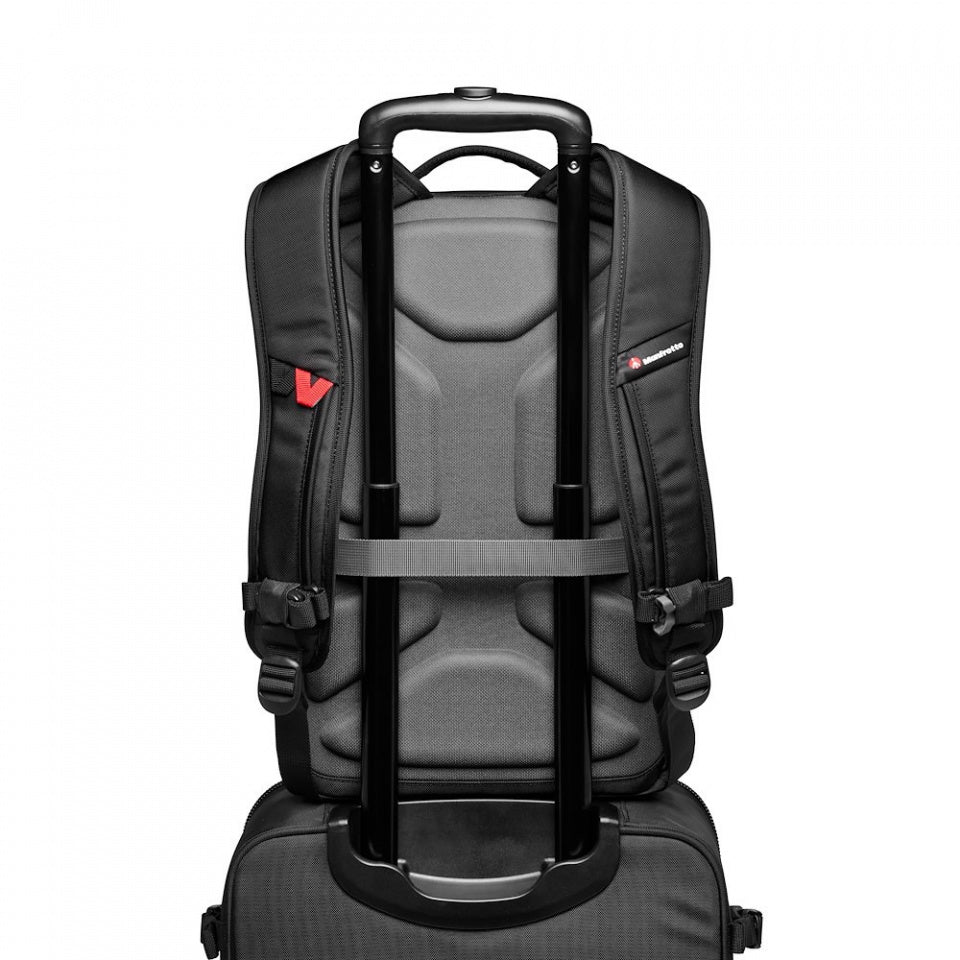 Manfrotto Advanced Active Backpack III for camera, lenses, 14" laptop, with padded protection and water-resistant design.
