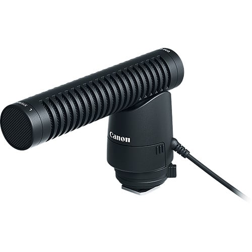 The Canon DM-E1 Directional Stereo Microphone is the best external microphone for DSLR cameras and helps to enhance audio quality when recording video.