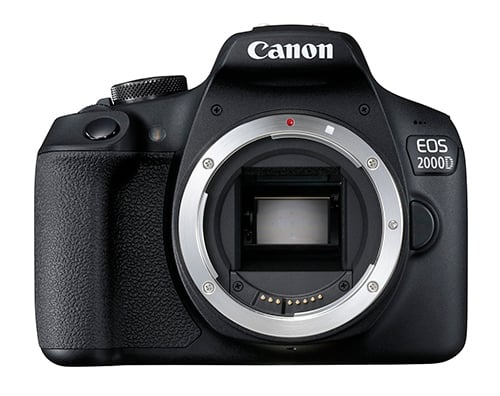 The Canon 2000D is a versatile DSLR camera that offers advanced imaging capabilities with a convenient range of controls and connectivity. The 24 MP CMOS sensor and DIGIC 4+ image processor enable you to capture high-resolution stills and video with an ISO 100-6400 range useful in low light.