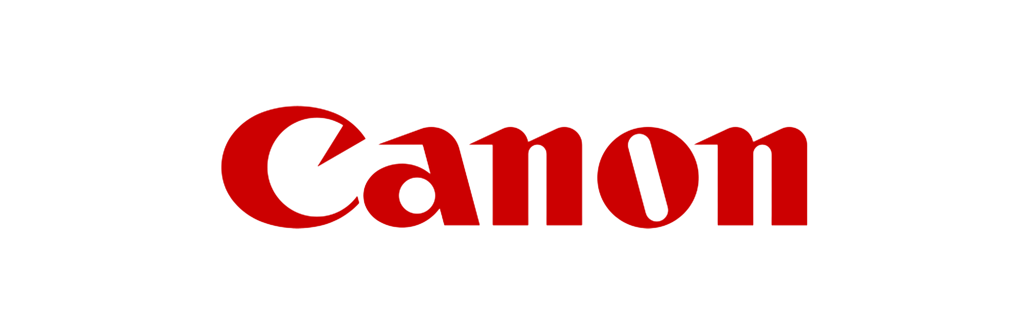 Red Canon logo on a white background