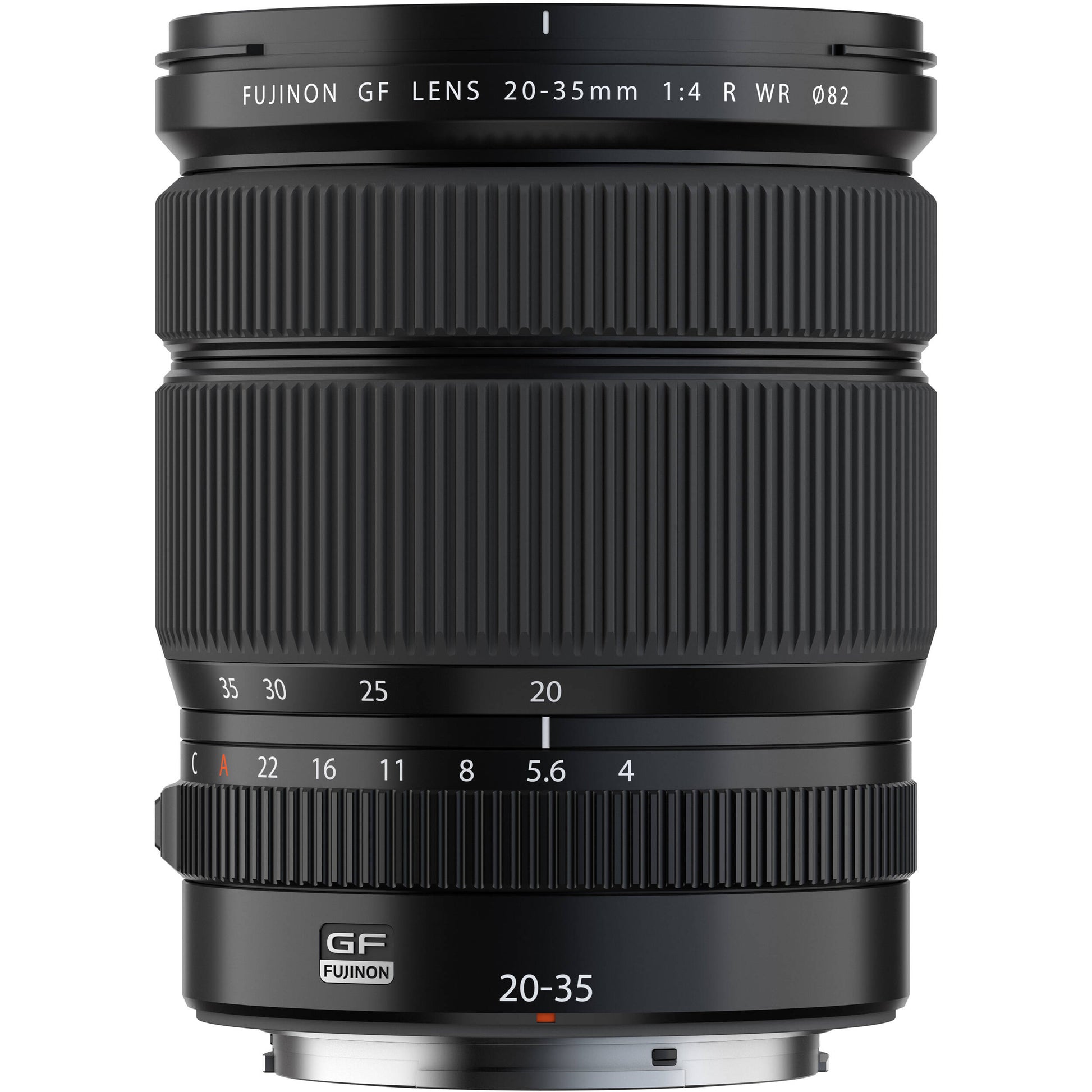 Fujifilm GF 20-35mm f/1.4 R WR. Medium-format wide-angle zoom with f/1.4, sharp optics, weather-resistant design, and versatile low-light performance.