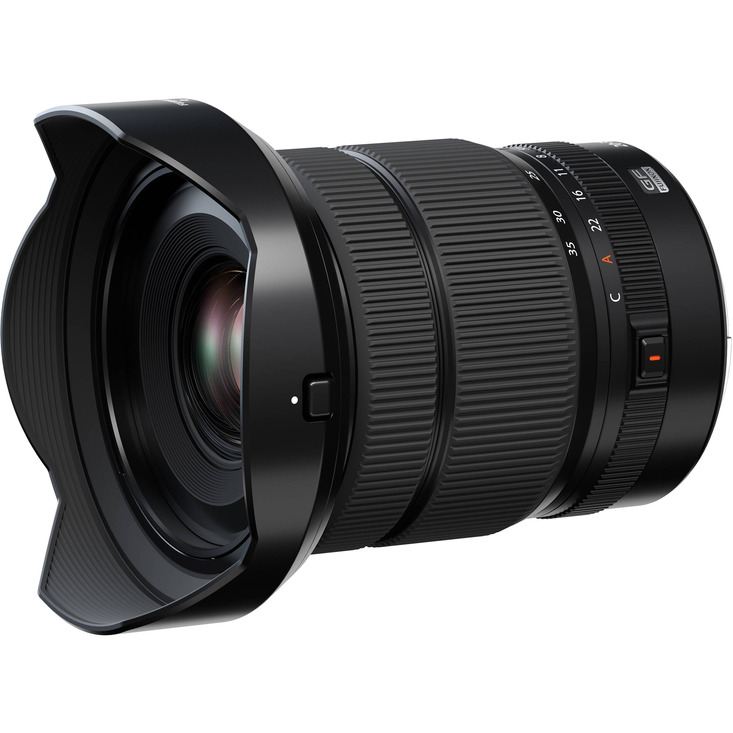 Fujifilm GF 20-35mm f/1.4 R WR. Medium-format wide-angle zoom with f/1.4, sharp optics, weather-resistant design, and versatile low-light performance.