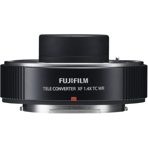 Fujifilm XF 1.4x TC WR Teleconverter – extends XF telephoto lens reach by 1.4x with weather-resistant design.