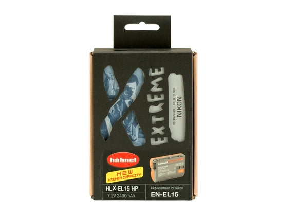Hahnel camera battery inside packaging box