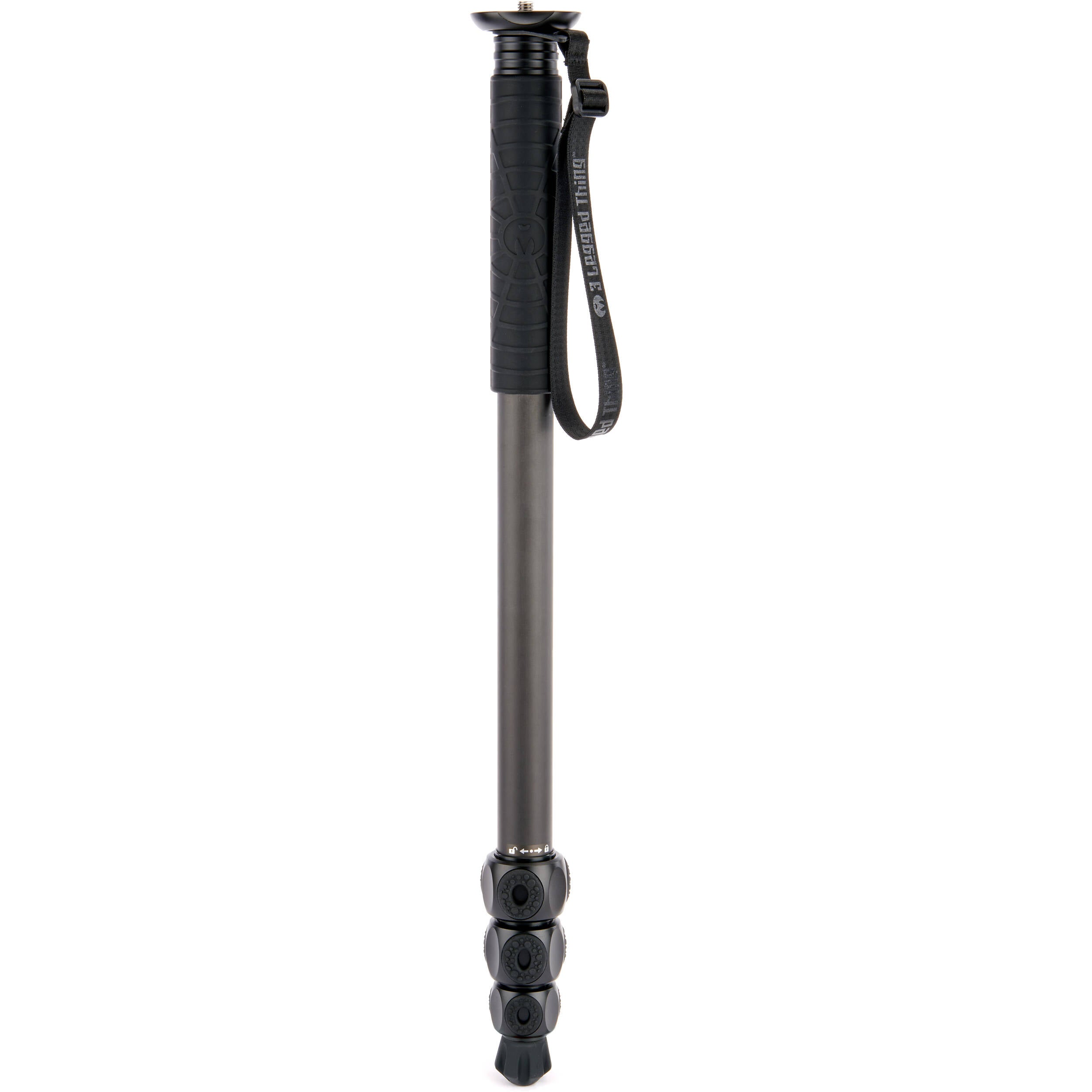 3 Legged Thing Lance Carbon Fibre Monopod (Black) for professional photography and videography, lightweight and adjustable.