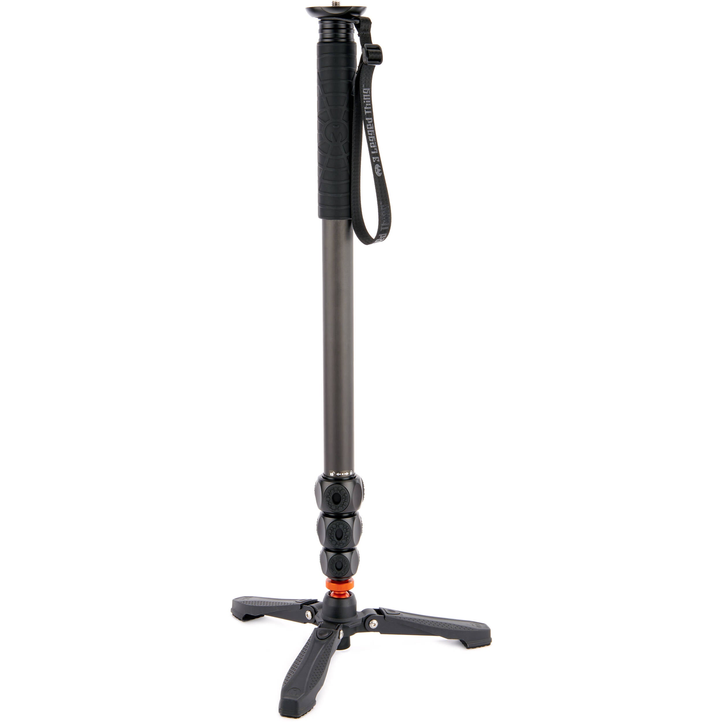 3 Legged Thing Lance Monopod Superkit (Black) with carbon fibre build, ball head, and accessories for stable photography and video.