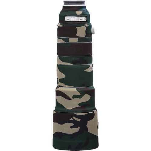 LensCoat neoprene cover for Sony FE 200-600mm G OSS lens, providing protection and camouflage for wildlife and outdoor photography.