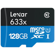 The Lexar 128GB MicroSDXC UHS-I card (633x) makes it easy to quickly capture play back and transfer 1080p video store photos and songs. View now.  