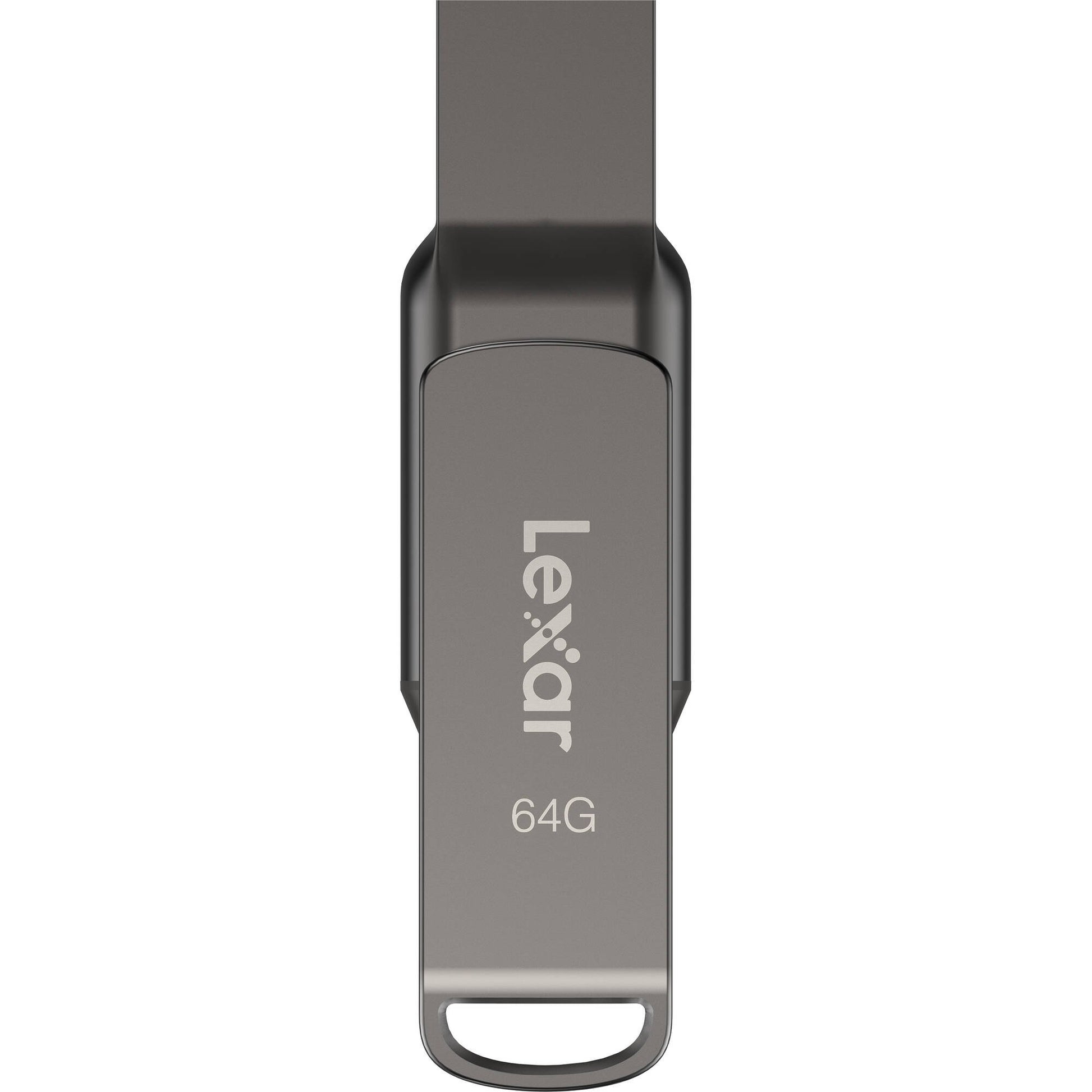 Lexar JumpDrive Dual Drive D400 USB 3.2 Type-C (64GB) – seamless file transfer between USB-C and USB-A devices with faster speeds.
