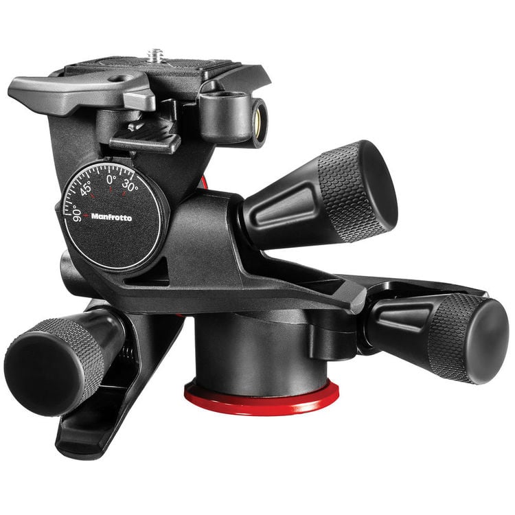 The Manfrotto XPRO Geared 3-Way Pan/Tilt Head is ideal for photographers needing portable support with extremely precise framing control. 