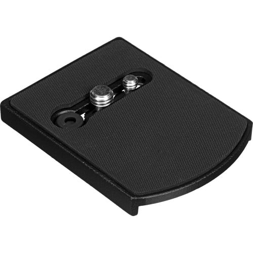 Manfrotto 410PL RC4 accessory plate: low-profile aluminium plate with 1/4″ & 3/8″ screws and non-slip surface for 405 & 410 geared heads.