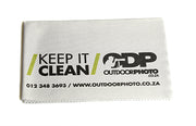 The Outdoorphoto microfibre lens cleaning cloth is made of a very soft and fine fabric that makes it perfect for cleaning optical equipment like lenses.