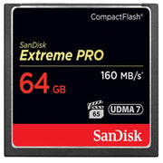 The SanDisk 64GB 1067x Extreme PRO Compact Flash Memory Card features UDMA 7 technology and boosts data transfer rate of up to 160MB/s. View now.