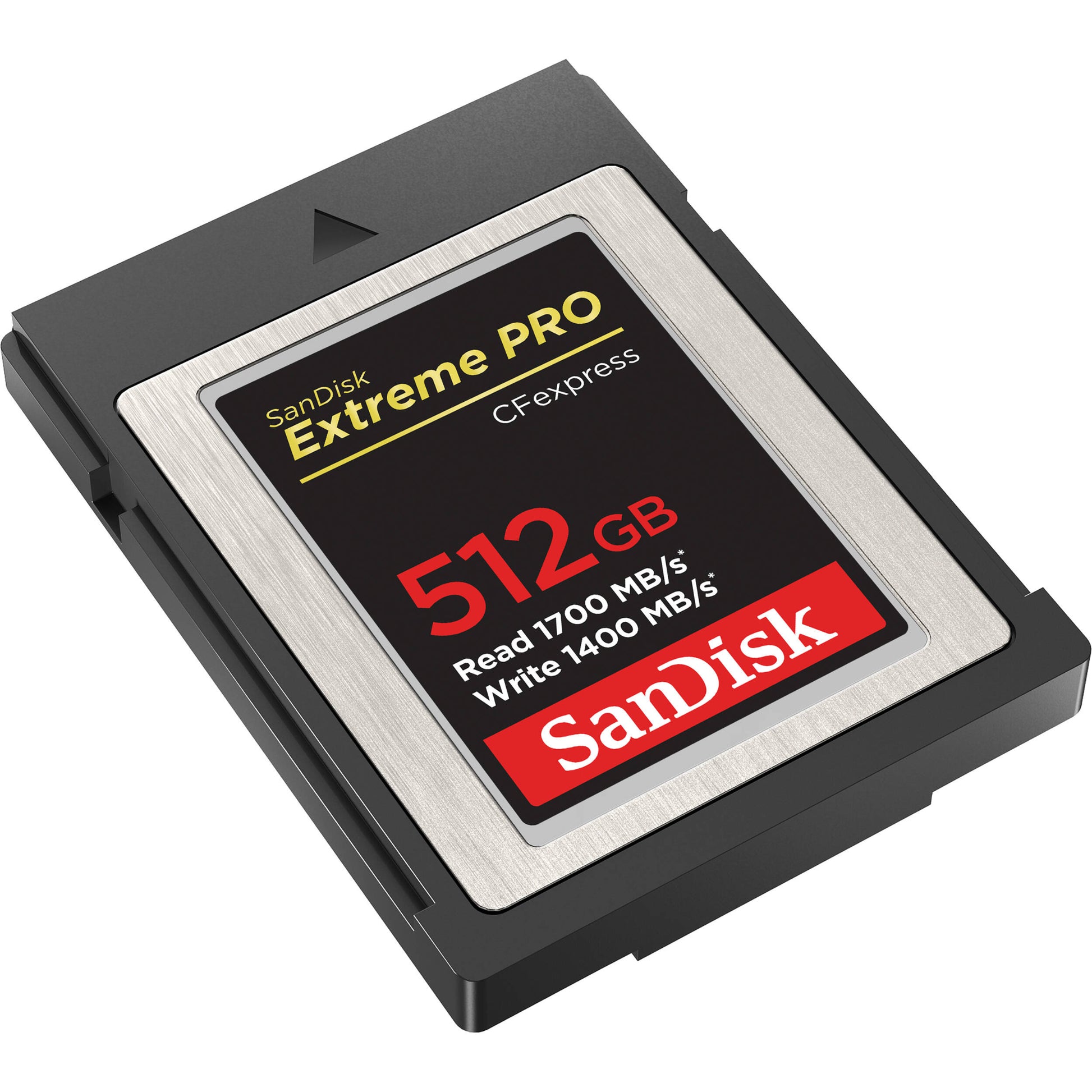 Shoot high-quality videos and images with the SanDisk Extreme Pro 512GB CFexpress Memory Card. Offers read speeds up to 1700MBs and write speeds up to 1400MBs