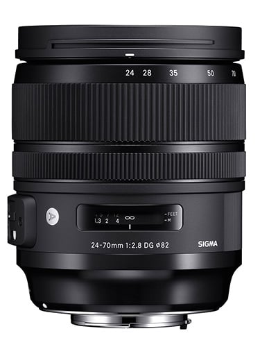 Sigma 24-70mm f/2.8 DG OS HSM Art Lens for Nikon F – versatile standard zoom with fast aperture and image stabilisation for Nikon full-frame DSLRs.