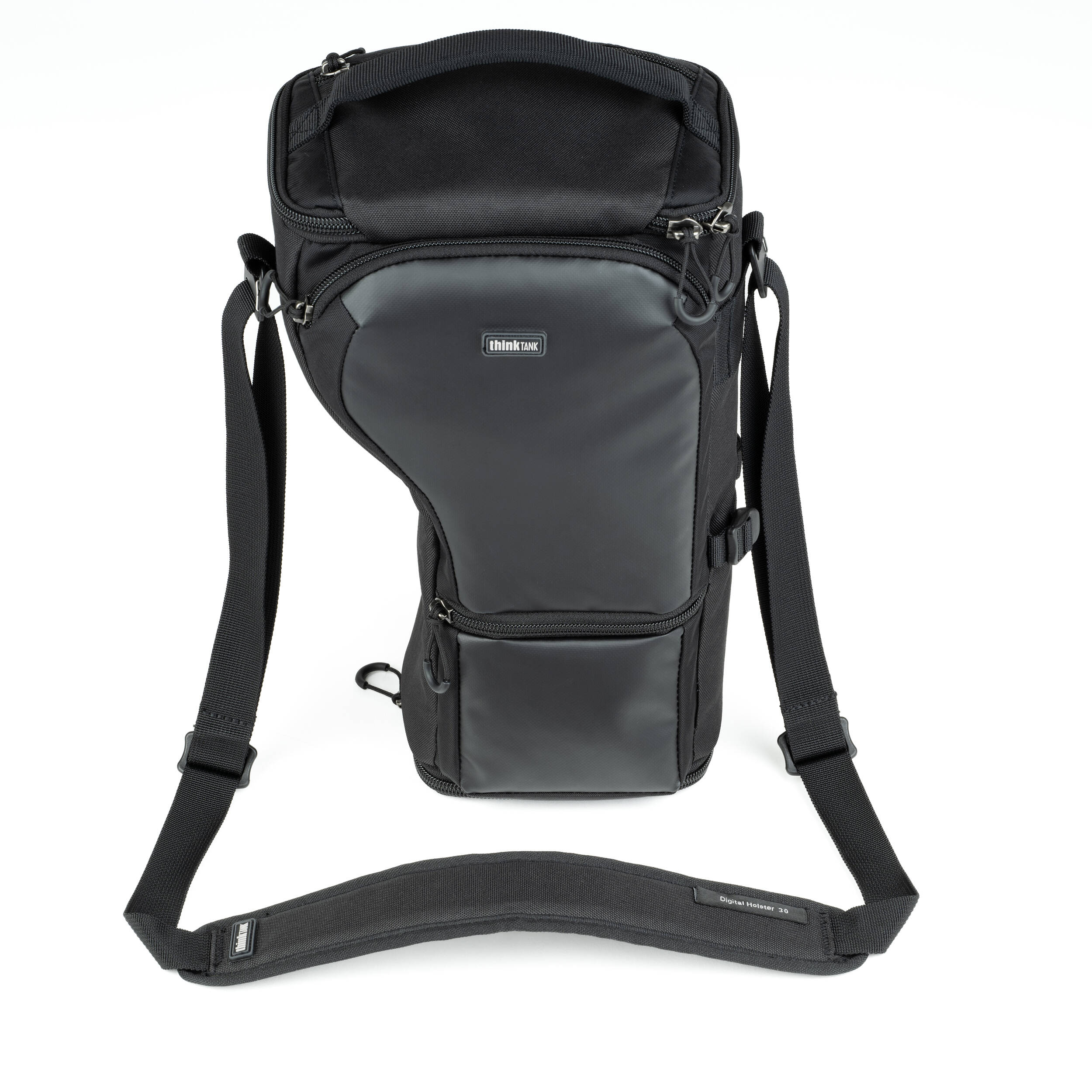 Think Tank Digital Holster 30 V3 camera bag with quick-access lid, belt attachment, and rain protection.