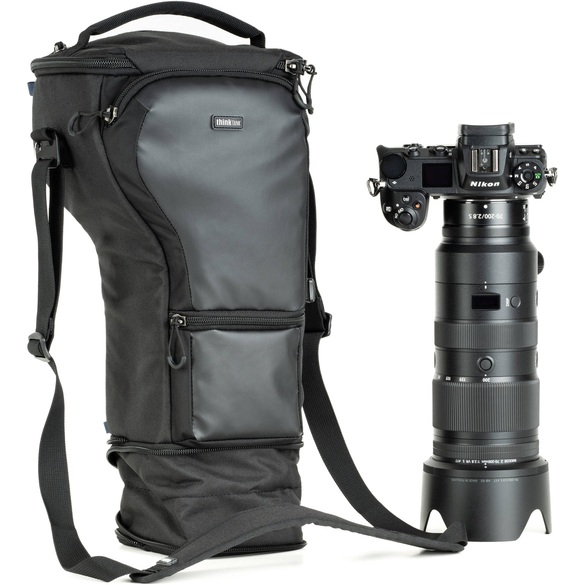 Think Tank Digital Holster 30 V3 camera bag with quick-access lid, belt attachment, and rain protection.