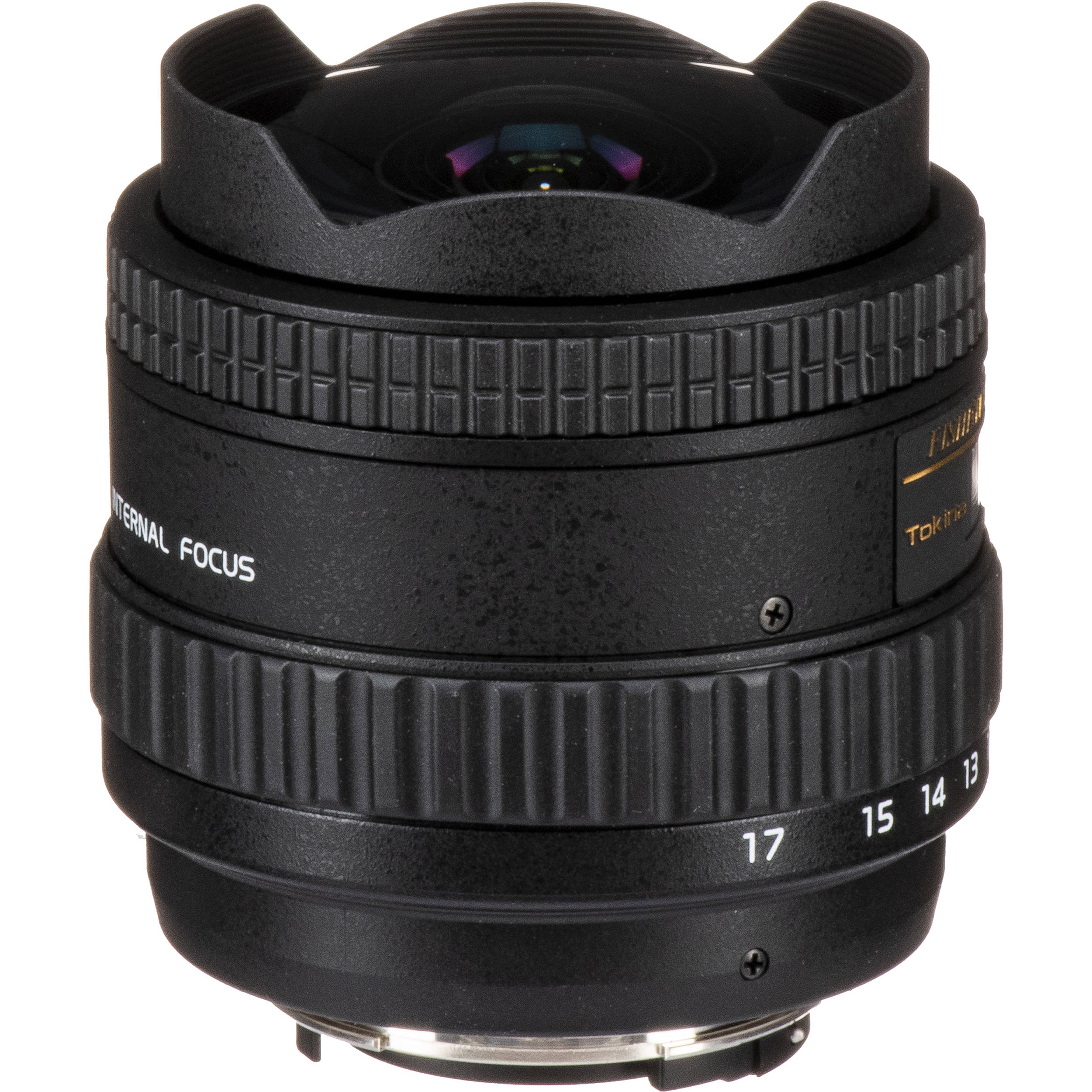 Tokina AT-X 10–17mm AF DX ultra-wide zoom lens for Nikon F, ideal for landscapes, architecture, and interiors.