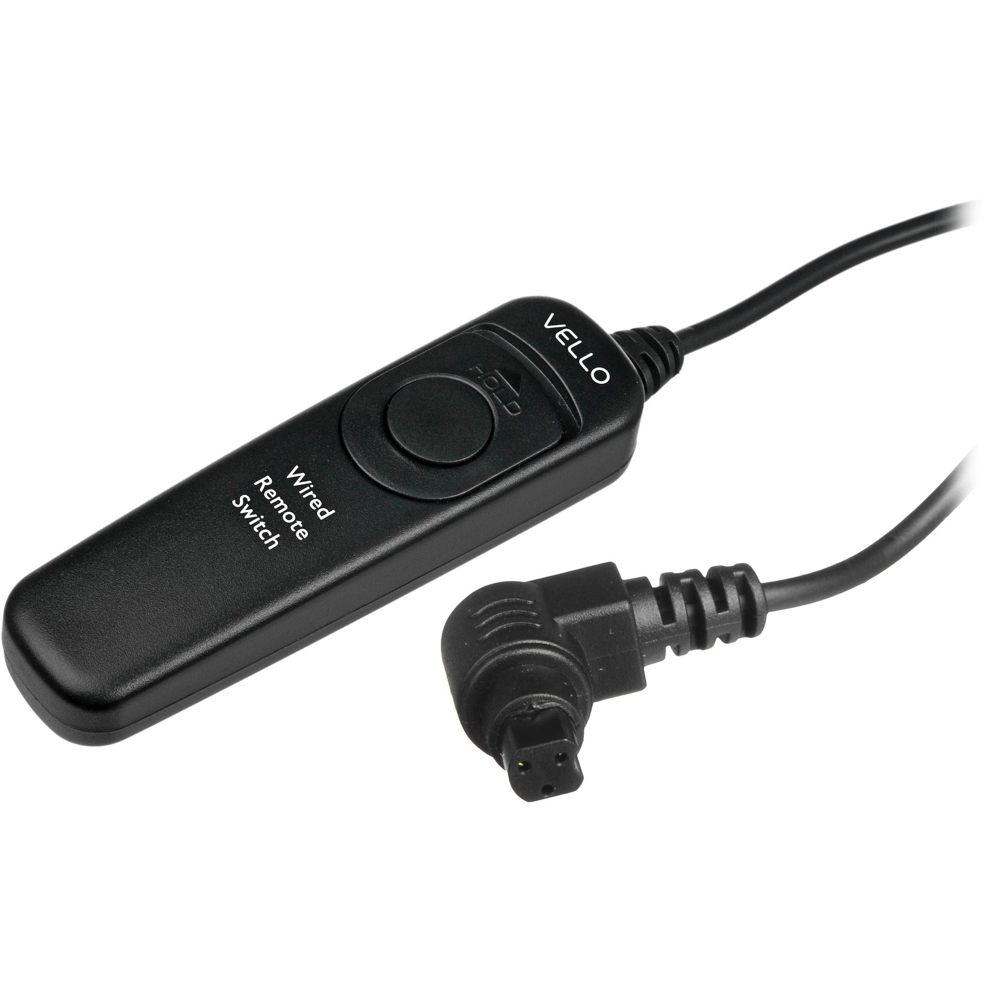 Black Vello wired remote switch on a white background