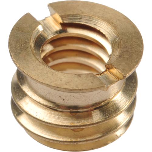 Wimberley brass reducer bushing – small cylindrical reducer for Wimberley gimbals and heads, polished brass finish.