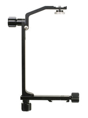 Wimberley F‑1 telephoto combo flash bracket in black anodized aluminum, modular Shape‑Shifter design with Arca‑Swiss quick‑release compatibility.