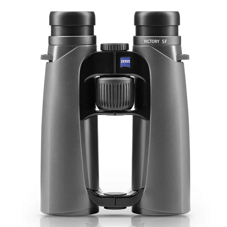 Zeiss Victory SF 8x42 birdwatching binoculars with ED fluoride glass, wide 64° view, multi-coated optics, and lightweight 780g build.