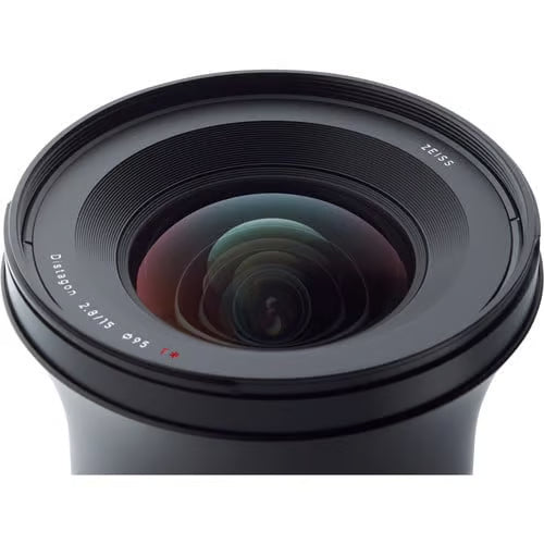 Zeiss Milvus 15mm f/2.8 ZE for Canon EF. Ultra-wide angle prime lens with f/2.8 aperture, advanced optics, manual focus, and durable weather-sealed build.