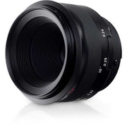 Zeiss Milvus 50mm f/2 Macro ZF.2 for Nikon F. Standard prime lens with 1:2 macro, f/2 aperture, sharp optics, manual focus, and weather-sealed build.