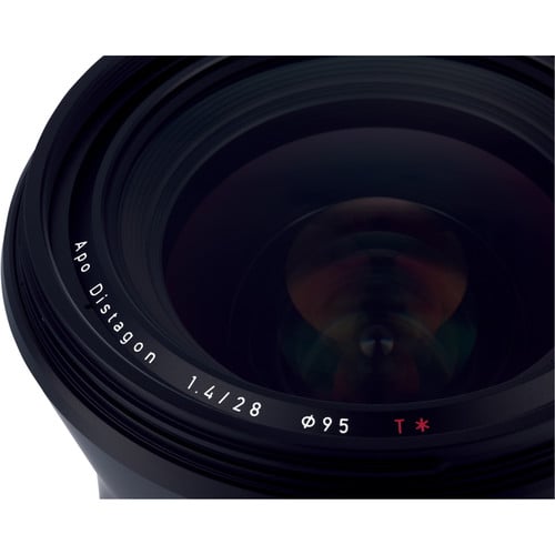 Zeiss Otus 28mm f/1.4 ZE for Canon EF. Wide-angle prime lens with f/1.4 aperture, superior sharpness, manual focus, and durable weather-sealed build.