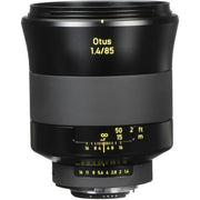 Zeiss Otus 85mm f/1.4 ZF.2 for Nikon F. Professional portrait lens with f/1.4 aperture, Apo Planar optics, smooth bokeh, manual focus, and weather-sealed build.