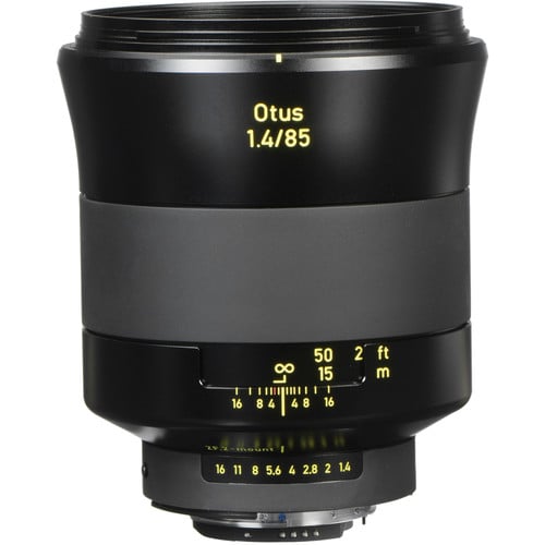 Zeiss Otus 85mm f/1.4 ZF.2 for Nikon F. Professional portrait lens with f/1.4 aperture, Apo Planar optics, smooth bokeh, manual focus, and weather-sealed build.